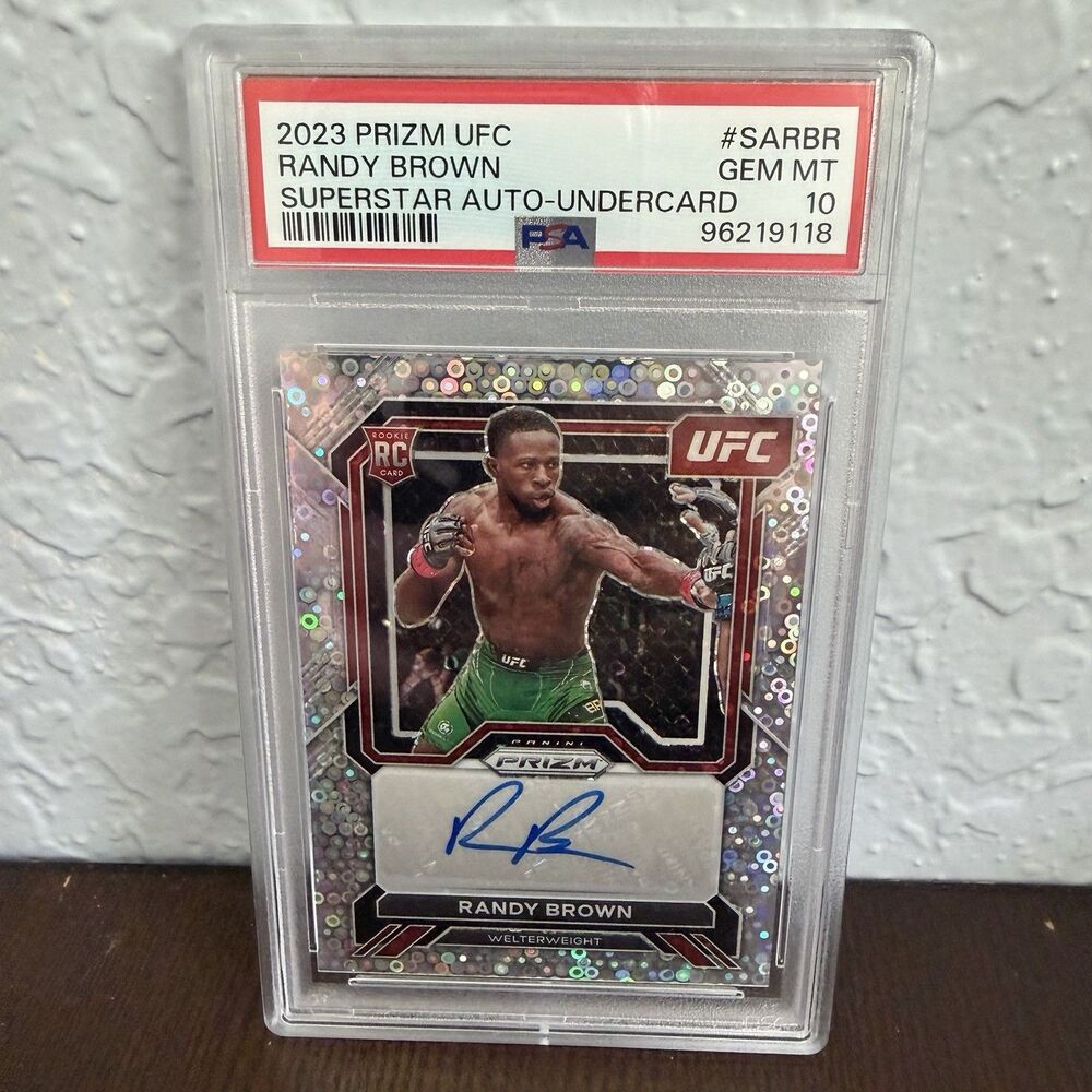 2023 Prizm UFC Randy Brown PSA Gem Mint 10 Superstar Auto-Undercard #SARBR
